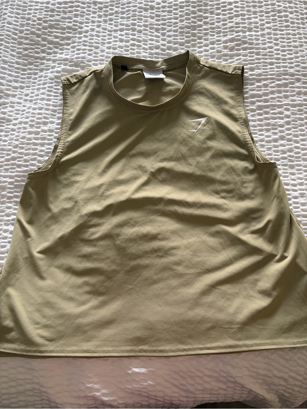 NWOT Gymshark Women’s Side Slit Training Midi Muscle Tank Olive Green Size Small